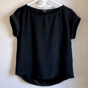 Mexx Mixed Media Fabric Faux Suede Cuffed T Shirt Womens Size 6